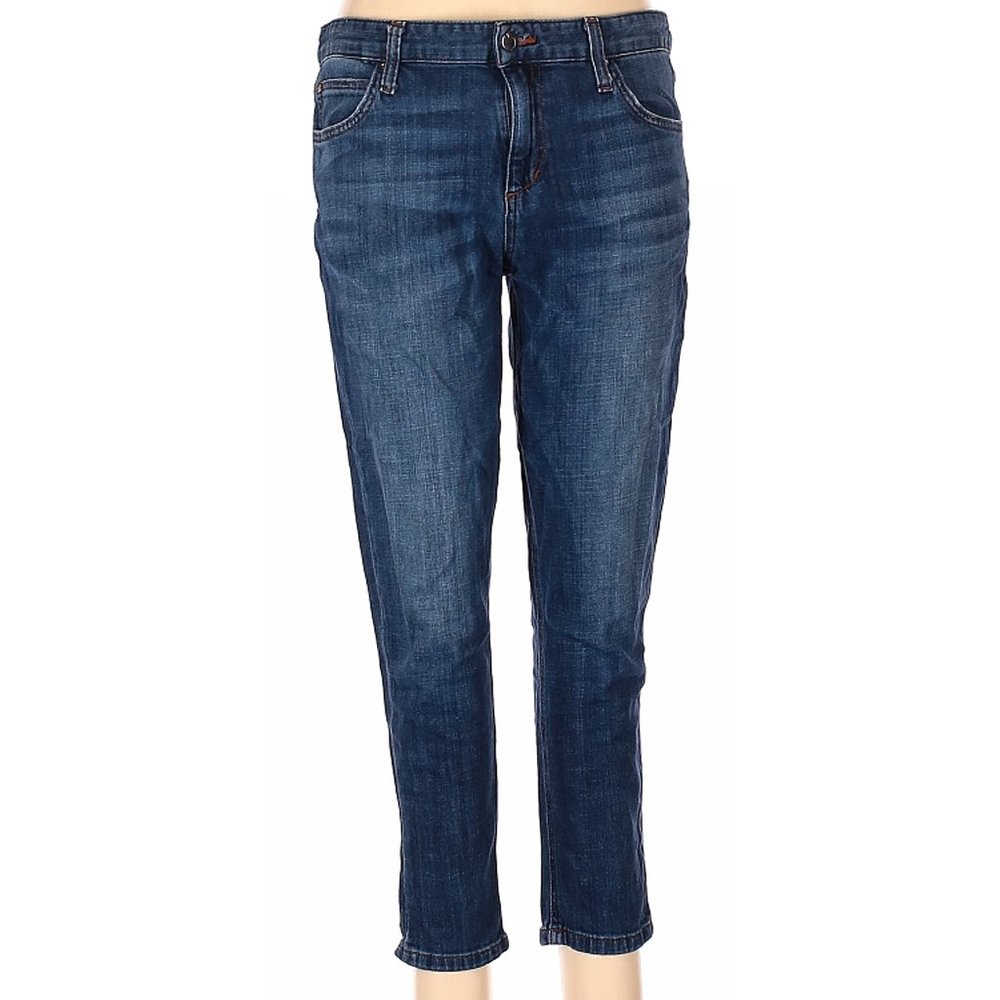 Joe's Jeans Mid Rise Cropped Dark Wash Blue Jeans sz 29 EUC